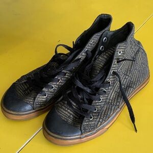 Emerica Black and Brown High-Top Sneakers